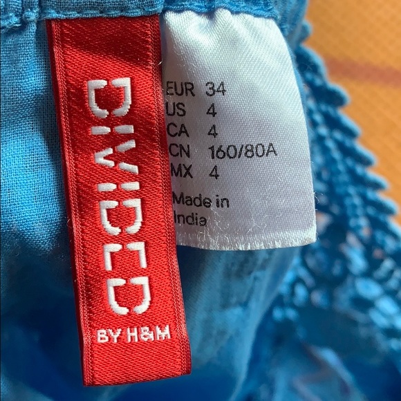 Boho Blouse - blue lacey back embroidery - Picture 7 of 8